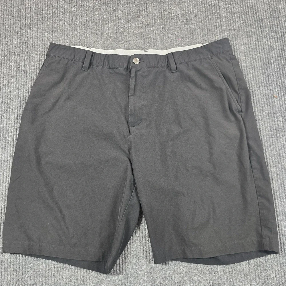 Adidas Shorts Mens 40 Black Chino Microfiber Stretch Golf Casual Summer - Picture 2 of 13